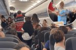 Mujer da a luz en avión mientras los pasajeros sorprendidos observan