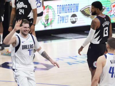 Doncic y Irving lideran a los Mavericks para empatar la serie frente a los Clippers