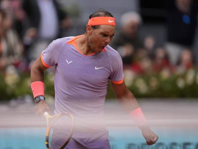 Nadal aguanta para vencer a Cachín y continuar en competencia en Madrid