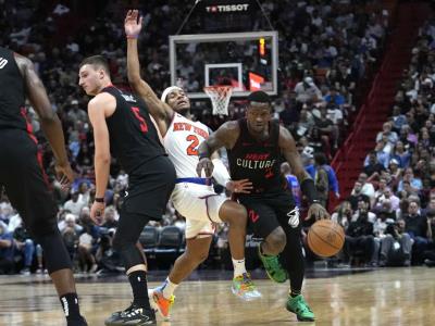 Terry Rozier anota 34 puntos con 8 triples y lidera a Miami en la victoria sobre los Knicks