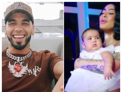El cantante Anuel AA disfruta de un momento íntimo con su hija Cattleya en República Dominicana