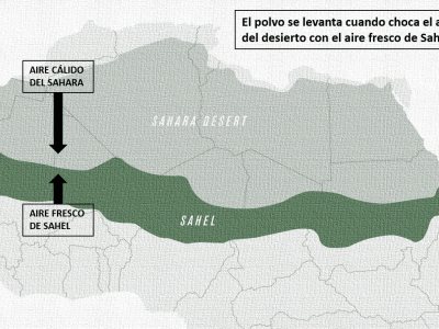 El polvo proveniente del Sahara se desplaza desde África hasta el Caribe