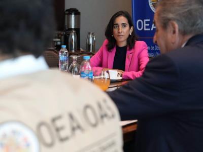 Elecciones 2024: Virginia Antares se reúne con misión de OEA