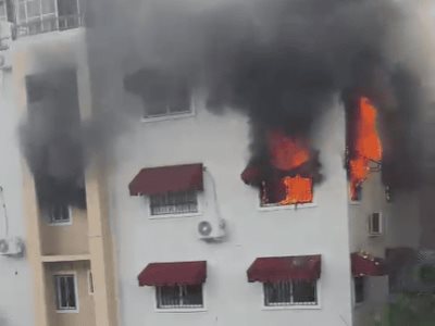 Fuego afecta apartamento en Cuidad Real II