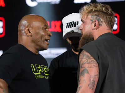Jake Paul y Mike Tyson intercambian insultos durante la promoción de su pelea en Texas