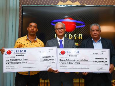 Leidsa premia a dos ganadores con 120 millones de pesos
