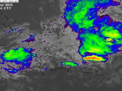 Ocurrencia climática en República Dominicana: Posible cantidad de precipitación acumulada de 180 milímetros