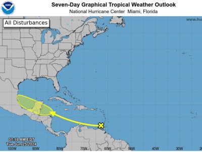 Condiciones climáticas en la República Dominicana: Monitorean área de lluvias en el mar Caribe