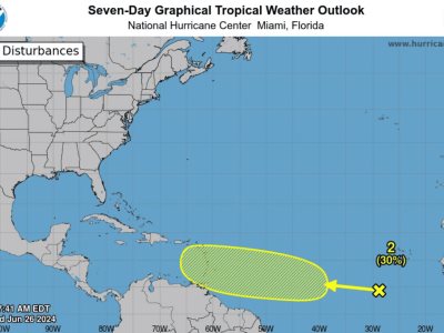 Condiciones meteorológicas en República Dominicana: Se monitorea un sistema tropical en el Océano Atlántico