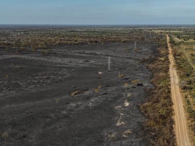 Disminución del área acuática del humedal del Pantanal