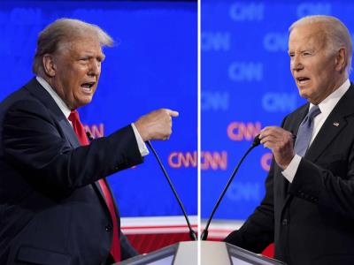 Joe Biden y Donald Trump debaten sobre golf durante su encuentro como candidatos presidenciales