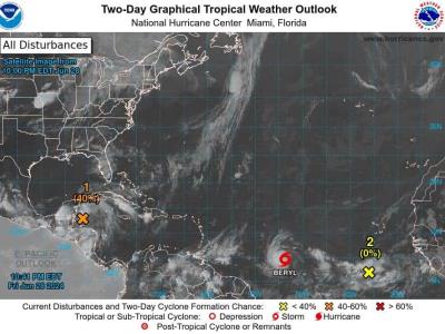 Se origina la tormenta tropical Beryl