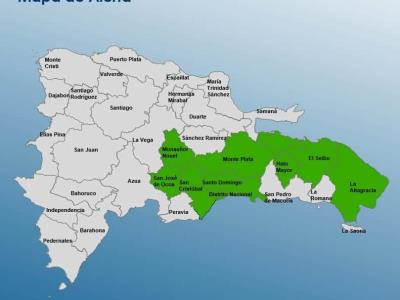 Alerta verde en ocho provincias por lluvias