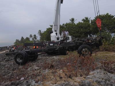 El chasis del camión es el del vehículo conducido por el desaparecido