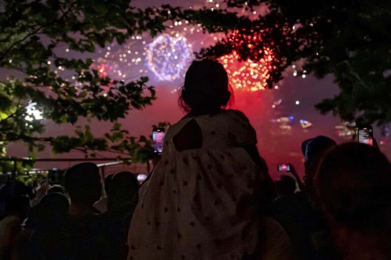 Fuegos artificiales celebran la independencia de EE.UU. con un espectáculo luminoso en el cielo
