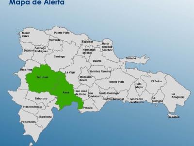 Notificaciones sobre el aumento del nivel del agua en San Juan y Azua