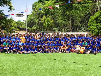 Campamento de fútbol en alianza Fundación Cibao FC y el INEFI