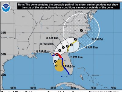 Debby se podría convertir en huracán y amenaza con lluvias históricas