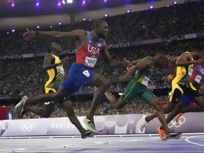 París 2024: Noah Lyles, gana los 100 metros olímpicos por 5 milésimas