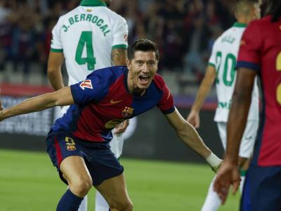 Barcelona vence a Getafe con 7mo gol de Robert Lewandowski