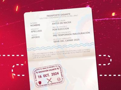 LIDOM: Gigantes del Cibao anuncian con "Pasaporte de Identidad"