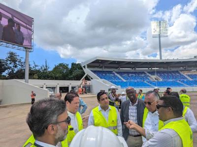 Santo Domingo 2026: avanza remodelación de pista de calentamiento