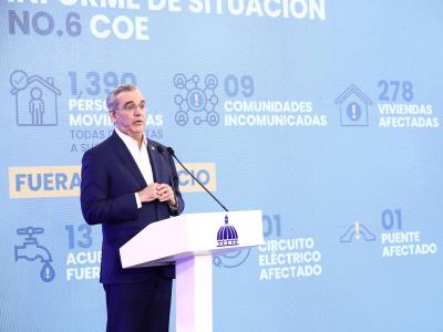 Abinader: gobierno preparado ante cualquier eventualidad con lluvias