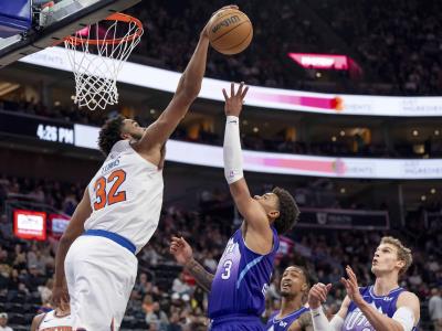 Los Knicks caen en Utah a pesar de otro doble-doble de Towns