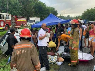 Ocurre accidente de tránsito en Villa Altagracia