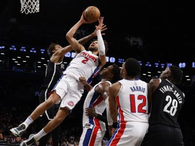 Seis jugadores de los Pistons logran doble dígito, Detroit gana a Nets