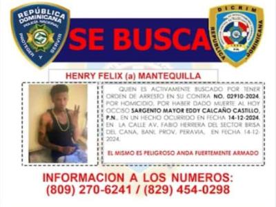 Buscan responsables de ultimar a sargento Calcaño Castillo en Baní