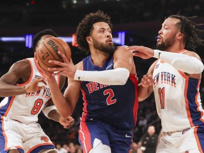 Cunningham logra un triple-doble, Pistons ganan 120-111 ante Knicks