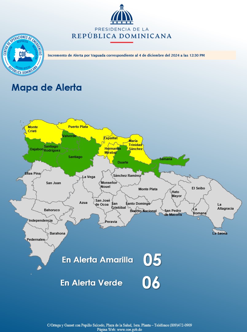 Once provincias en alerta debido a las lluvias