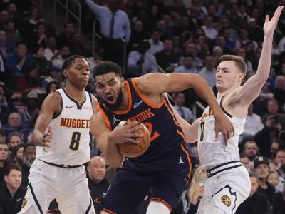 Knicks hilvanan 5 victorias al superar 122-112 a Nuggets en declive