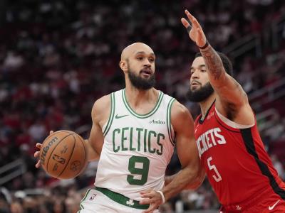 Los Boston Celtics vencen a Rockets, Derrick White logra 23 puntos