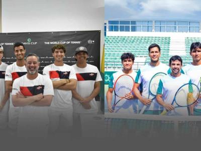 Los equipos de RD y Bolivia de Copa Davis son presentados