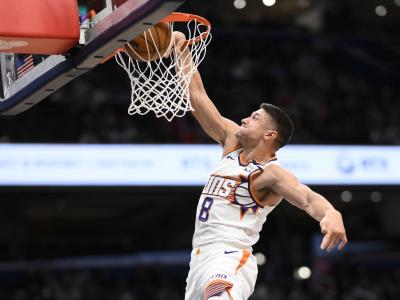 NBA: Booker consigue 37 puntos y Suns vencen a Wizards por 130-123