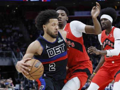 NBA: Cunningham logra triple-doble y Pistons vencen 123-114 a Raptors