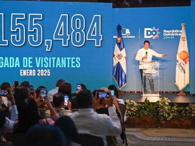 La llegada de visitantes a RD ascendió a 1,155,484 en enero