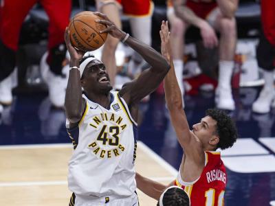 Pascal Siakam anota triple clave y Pacers vencen 132-127 a Hawks