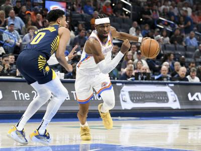 Gilgeous-Alexander anota 33 y Thunder vence 132-111 a Pacers