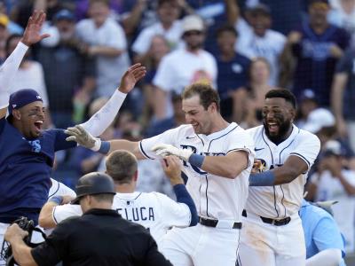 Kameron Misner da triunfo a Rays en Steinbrenner Field