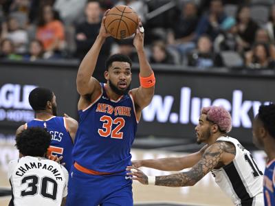 Karl-Anthony Towns marcó 32 puntos en revés de Knicks ante Spurs