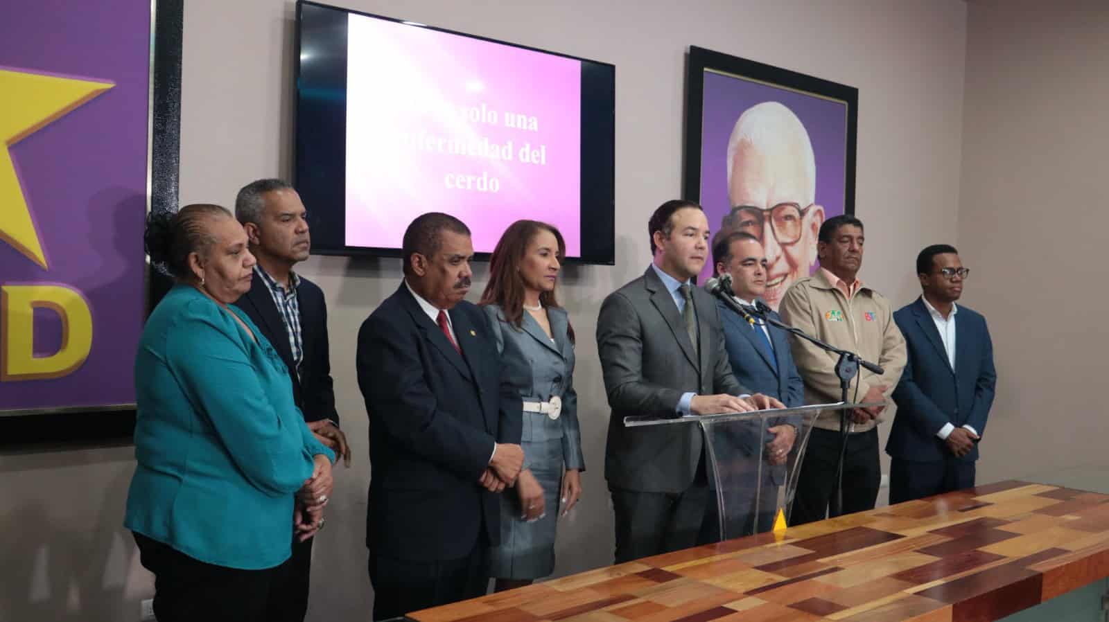 Rueda de prensa del Partido de la Liberación Dominicana. 