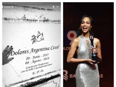 Zoé Saldaña visita la tumba de su abuela Dolores Argentina