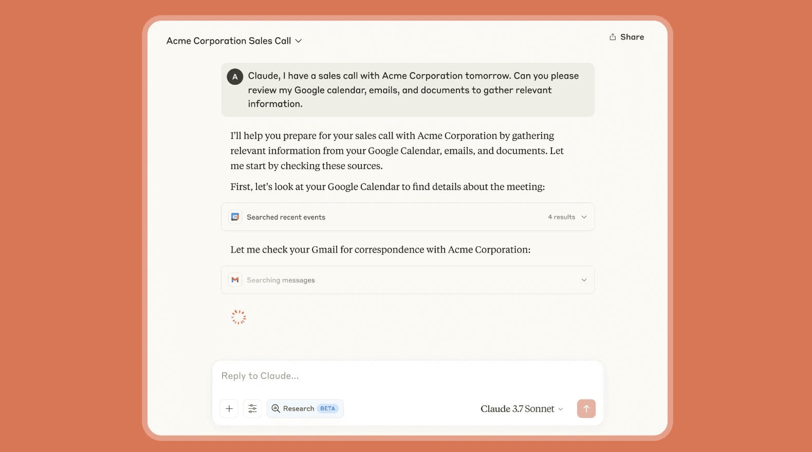 Anthropic anuncia integración de Claude a Gmail, Documentos y Calendario de Google