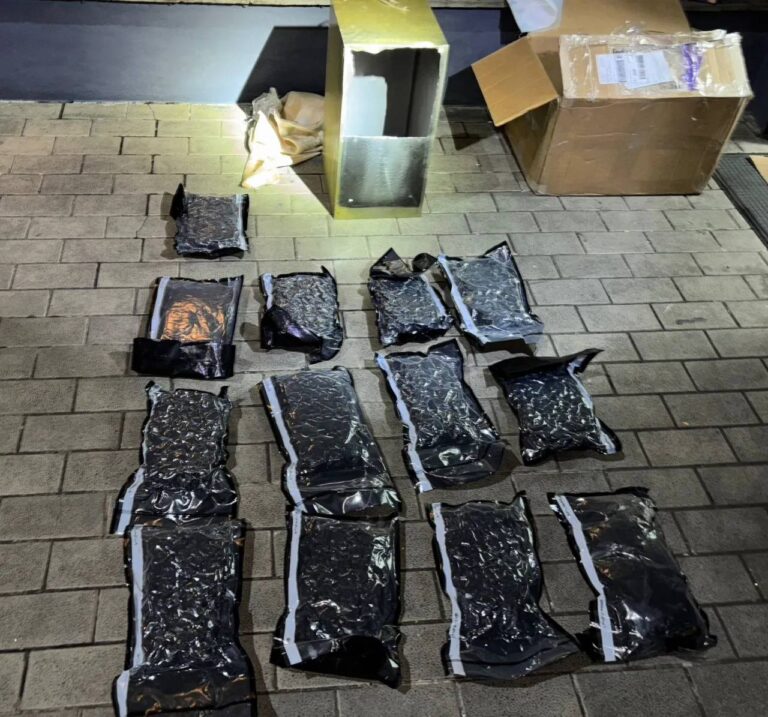 Autoridades confiscan 13 paquetes de marihuana en el AILA