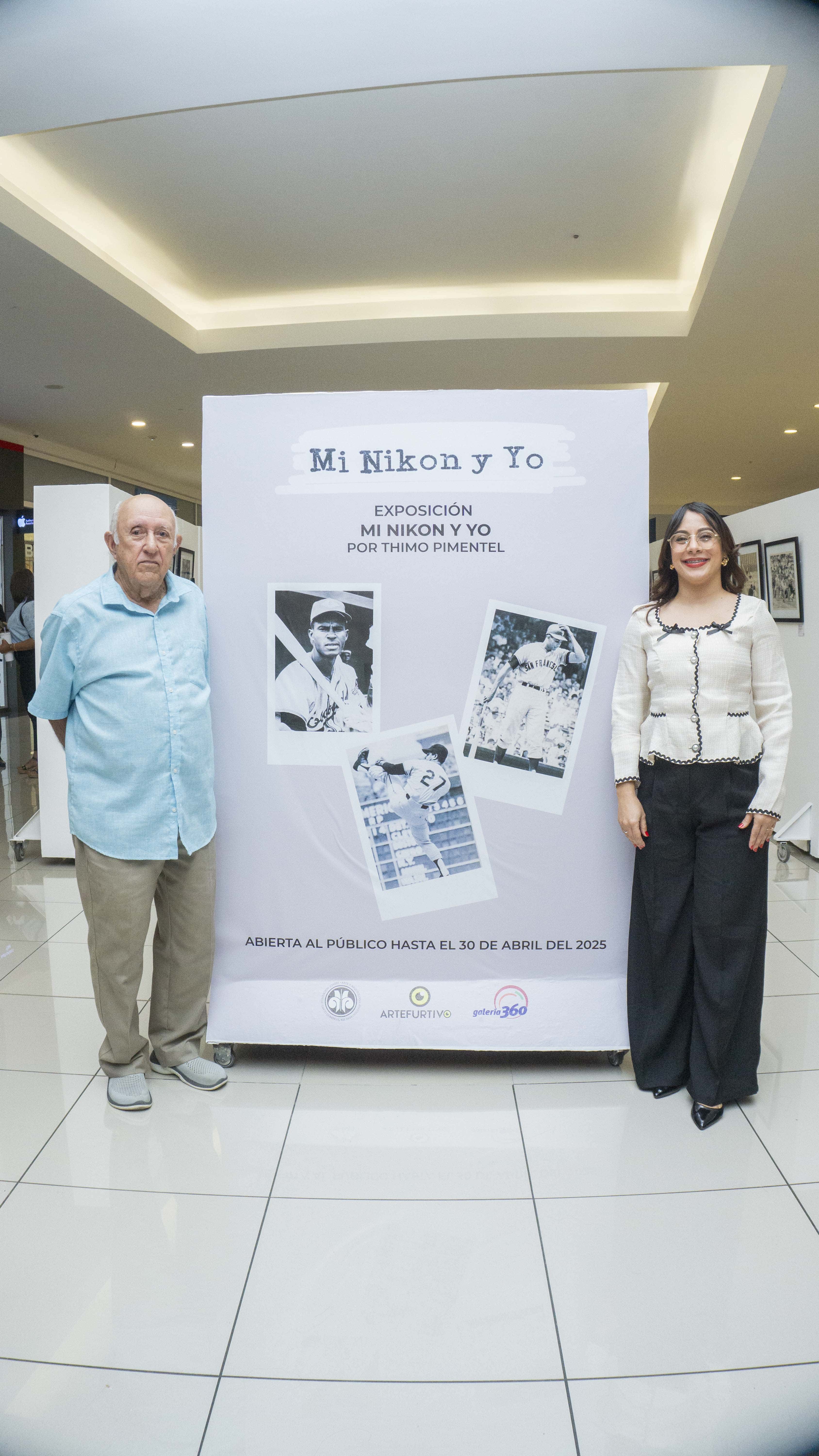 Thimo Pimentel y Jorgina Quiñones durante la inauguración. 