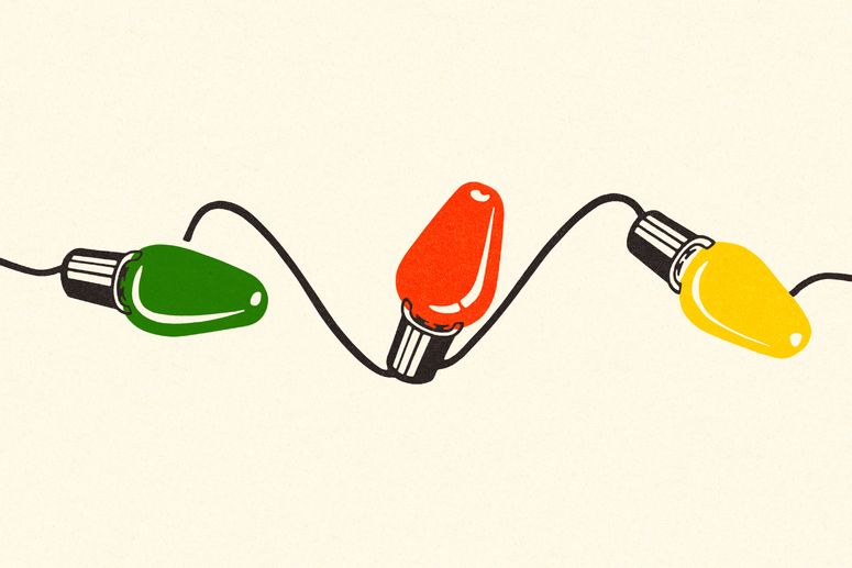 Ilustración de unas luces de Navidad. 