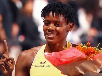 Marileidy Paulino corre en el Grand Slam de Jamaica